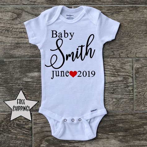 Baby Announcement Onesie Custom Onesie Etsy Funny Baby Ts Baby