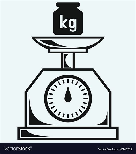 Weight Scale And Weight Kilogram Royalty Free Vector Image