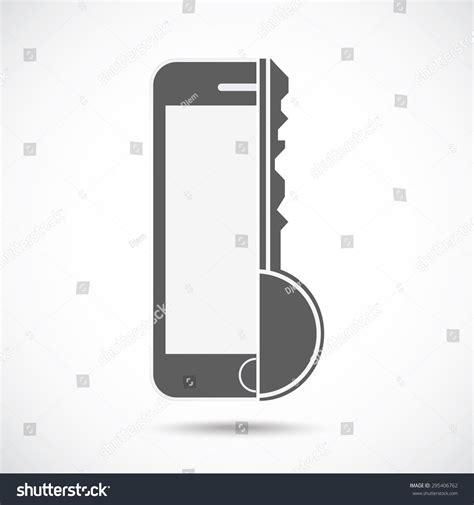 Abstract Symbol Concept Mobile Phone Silhouette Stock Vector Royalty