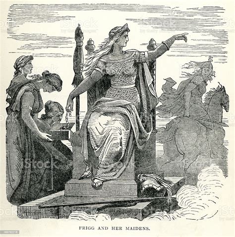 Norse Mythology Goddess Frigg Stock Illustration Download Image Now