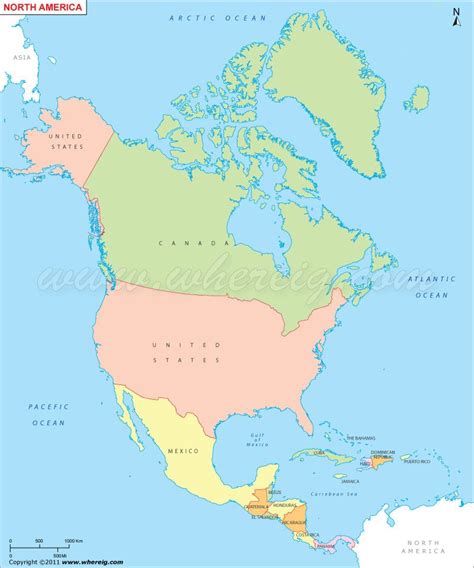 North America Continent North And South America American Country North American Arctic Ocean