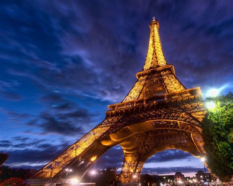 Tour Eiffel La Nuit Paysage France Fond Décran 1280x1024