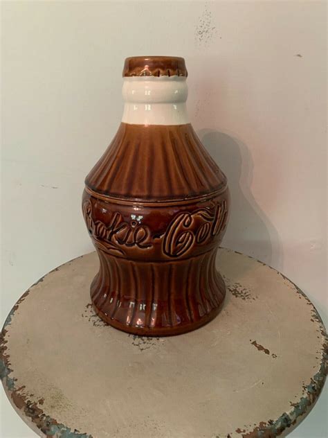 Brown Coke Bottle Cookie Jar Vintage 12