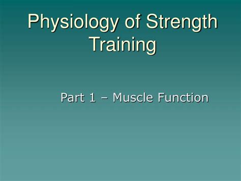 Ppt Physiology Of Strength Training Powerpoint Presentation Free