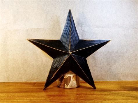 Rustic Wood Star 21 Inch Beveled Wood Star 5 Point Wood