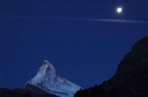 Matterhorn In Moonlight Photos Diagrams And Topos Summitpost