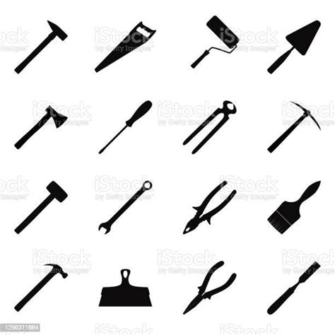 Set Of Construction Tools Collection Of Tool Icons Vector Illustration