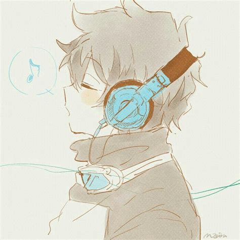 Anime Boy Listening To Music Posted By Stacey Timothy