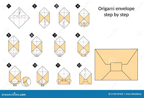 C Mo Hacer Un Sobre De Origami Paso A Paso Ilustraci N Del Vector