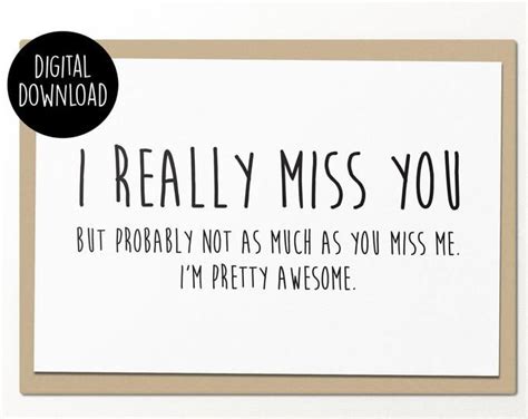 I Really Miss You But Probably Not As Much As You Miss Me Etsy