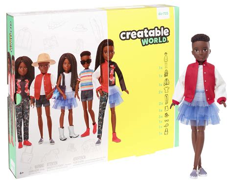 Creatable World Deluxe Character Kit Dc 319 Customizable Doll With
