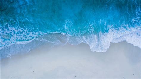 Aerial View Of Ocean Surf Waves Sand Hd Ocean Wallpapers Hd
