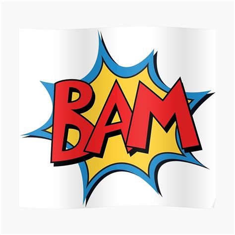 Comic Book Bam Poster By Mdrmdrmdr Redbubble