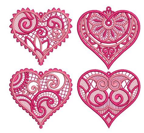 Free Standing Lace Hearts 1 In 2022 Free Standing Lace Lace Heart