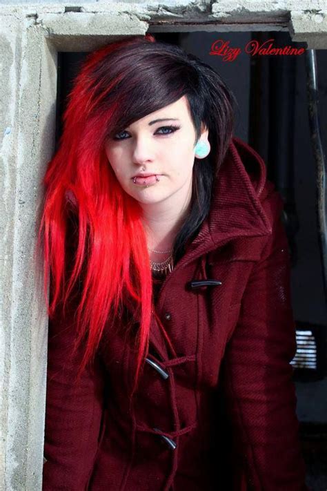 Black And Red Emo Hairstyles Edgy Chic Emo Hairstyles For Girls