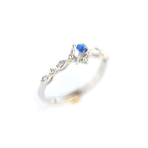 Vintage Moonstone Ring In White Gold Plated Silver Engage Ring June