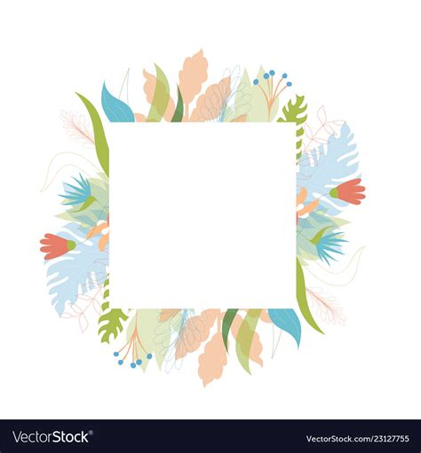 Floral Greeting Card Template Royalty Free Vector Image