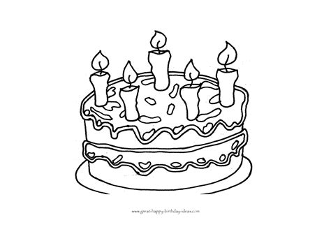 Birthday cake funny over the hill cake for a… Printable Birthday Coloring Pages