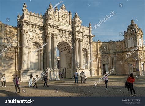 Dolmabahce Palace Historical Gate Entrance Dolmabahce Stock Photo