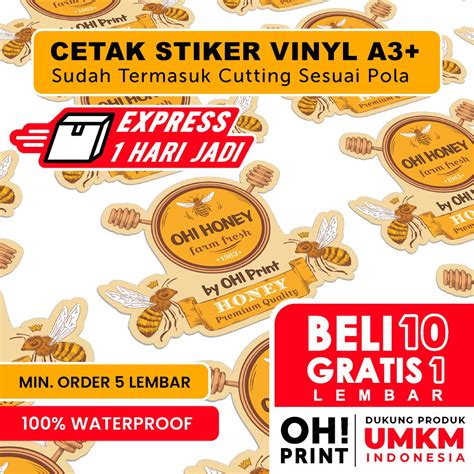 Jual Cetak Stiker Vinyl A Sehari Jadi Cetak Stiker Label Kemasan