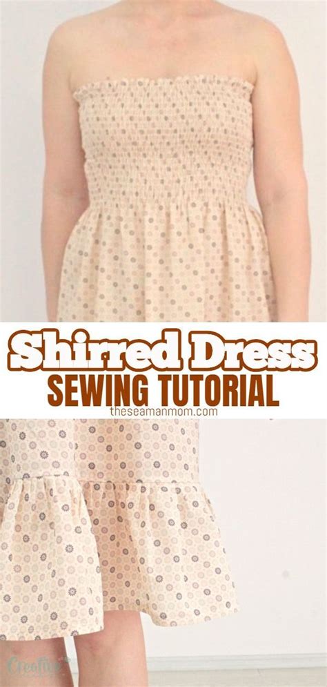 Easy Shirred Dress Sewing Tutorial In 2020 Dress Sewing Tutorials