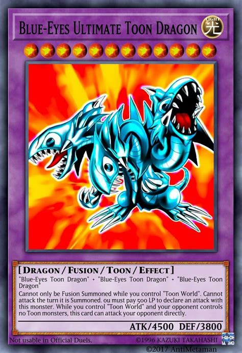 Yu Gi Oh Individual Cards Yugioh Blue Eyes Ultimate Toon Dragon Custom Card Orica Proxy 2