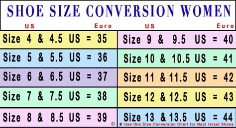 European To Us Shoe Size Chart Womens Slip On Shoes Slip On Shoes