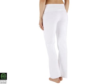 Pantalon de yoga Jazz 95 coton Bio et 5 Lycra Blanc Vêtements de