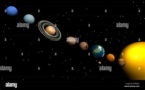 All Planets Of The Solar System Mercury Venus Earth Mars Stock