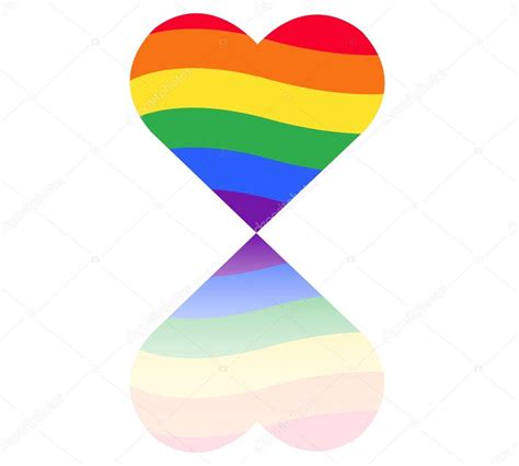 arco iris bandera lgbt símbolo en el corazón vector vector gráfico vectorial © h santima gmail