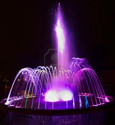 Purple Fountain Fountain Lights Water Fountain Water Lighting