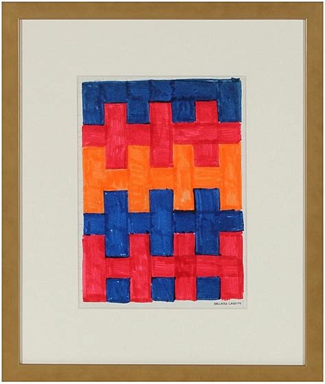 Red Blue And Orange Interlocked Abstract Study By Dellard Cassity