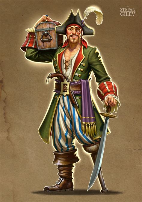 Pirate Пират Орешкин Stepan Gilev on ArtStation at https