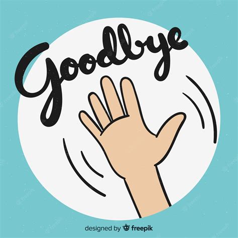 Premium Vector Goodbye Cartoon Hand Lettering Background