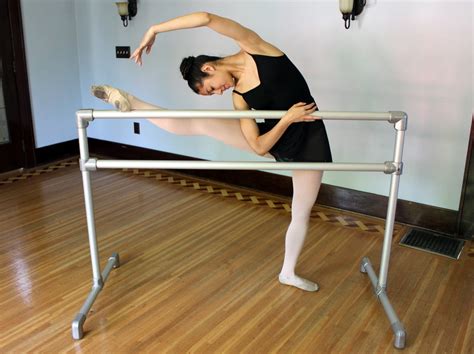 Diy Ballet Barre Wood Freestanding For Long Wall In Workout Room But