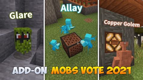 Add On Mobs Baru Yg Ada Minecraft Mobs Vote 2021 Youtube