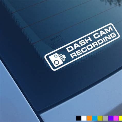 Dash Cam Recording Car Sticker Decal Vinyl Bumper Window Funny Etsy