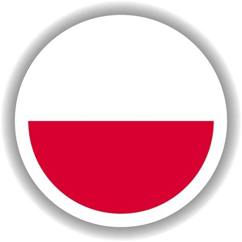 Premium Vector Poland Flag Round Shape