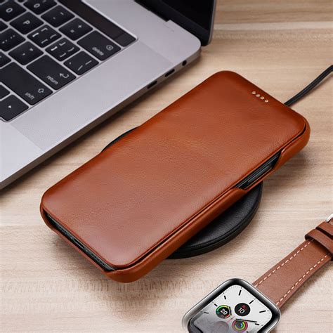 Iphone 12 Mini Curved Edge Vintage Folio Case Leather Cases For Iphone