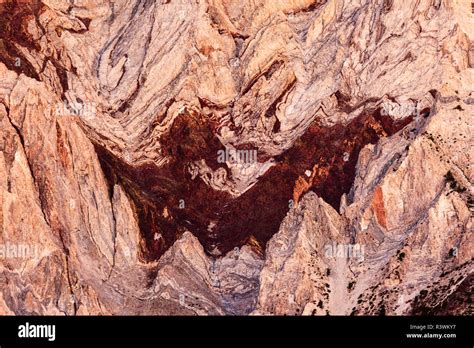 Pattern On Rockface Of Laurel Mountain Above Convict Lake At Sunrise