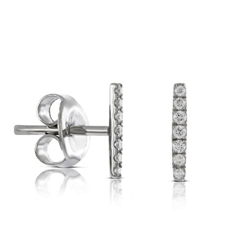 Diamond Bar Stud Earrings K Ben Bridge Jeweler