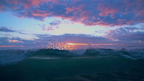 Sunset Slow Motion Ocean Waves Youtube