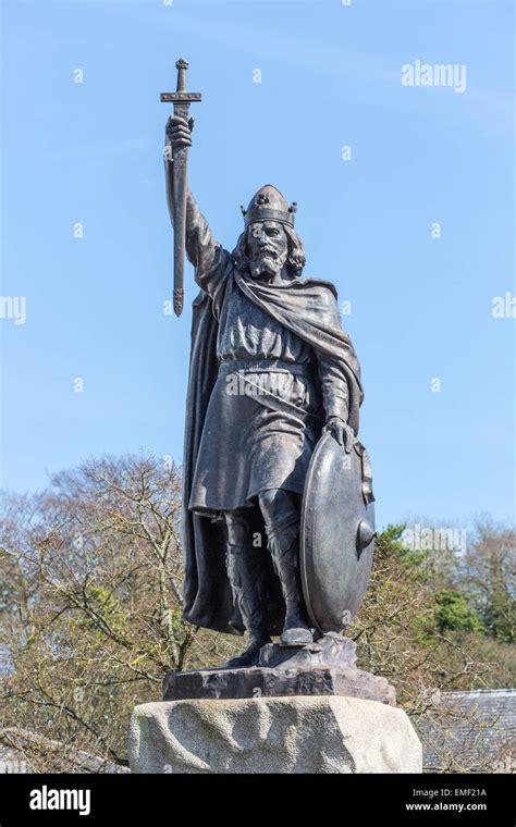 Statue Of King Alfred The Great Anglo Saxon King Of Wessex In High