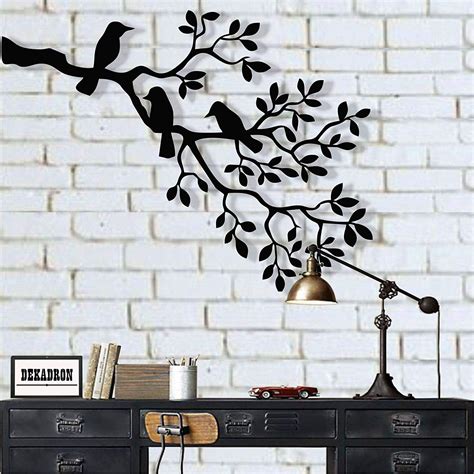 Lamodahome Metal Wall Art Metal Birds Art Metal Wall Decor Birds On