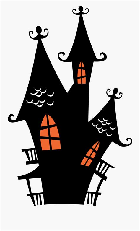 Spooky Clip Art Houses Haunted House Clipart Free Transparent