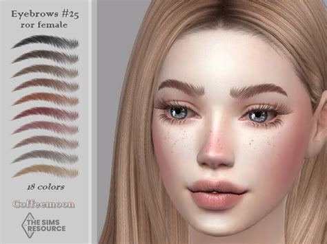 The Sims 4 Eyebrows For Female N25 By Coffeemoon The Sims Book