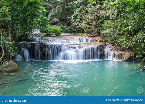 Erawan Water Fall Tropical Rainforest At Srinakarin Dam Kanchanaburi