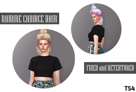 Descargas Sims Namine Candice Hairstyle Retextured • Sims 4 Downloads