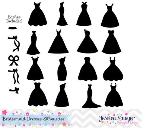 Dress Silhouettes Clip Art Library