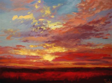 Next, paint the clouds at the left corner of the page. beautiful sunset sky paintings by © Wendy Puerto | Sunset ...